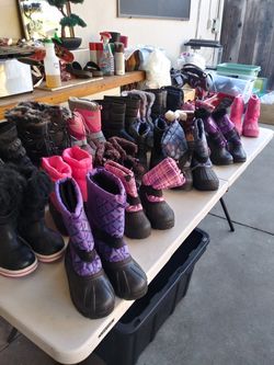 Boots for adults n kids n women n men 20.00 a pair i have gloves pants jackets
