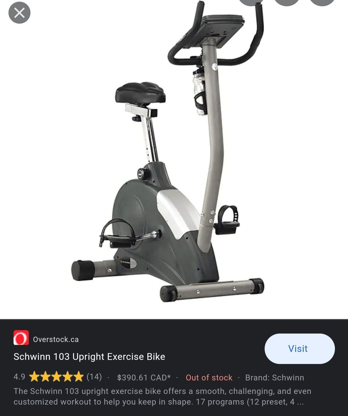 Schwinn Excercise Bike 103