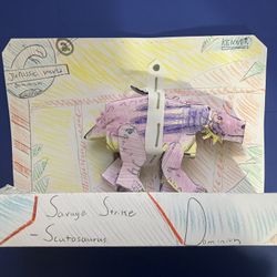 Jurassic World Mattel Inspired Savage Strike Scutosaurus Custom Articulated Toy Cash Local Purchase Only!