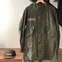 Supreme SS14 RIOT Fishtail Parka Jacket (M) + Camp Cap (OS) for Sale in Los  Angeles, CA - OfferUp