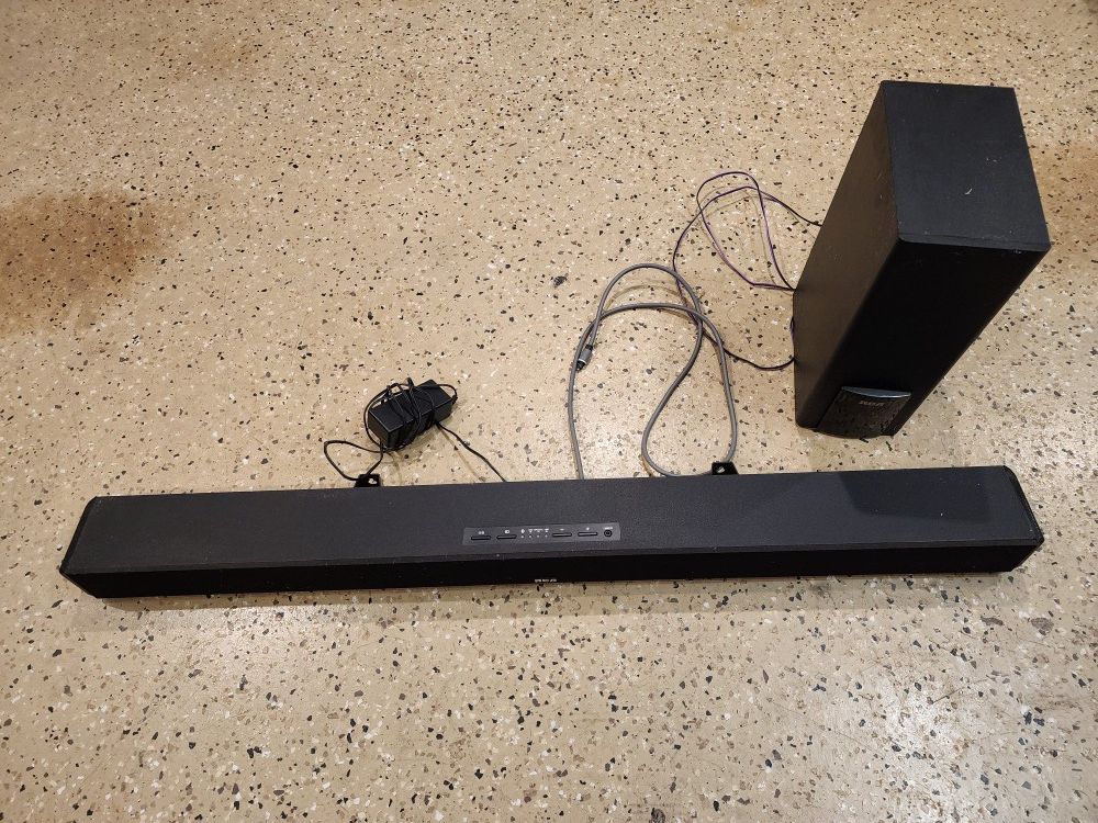 RCA Sound Bar And Subwoofer 