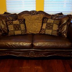 Elegant Leather Sofa Purchased From ASHLEY FURNITURE