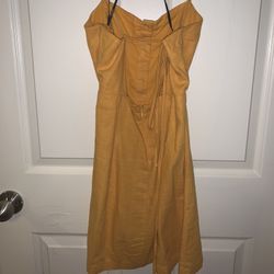 Yellow Strappy Dress (Open Back)