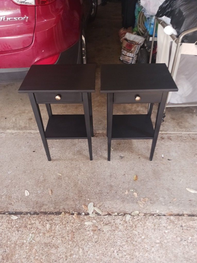 2 Black End Tables