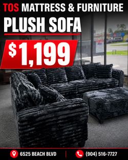 LARGE CORDUROY SECTIONAL IN BLACK OR BROWN 🚚WE DELIVER🚚