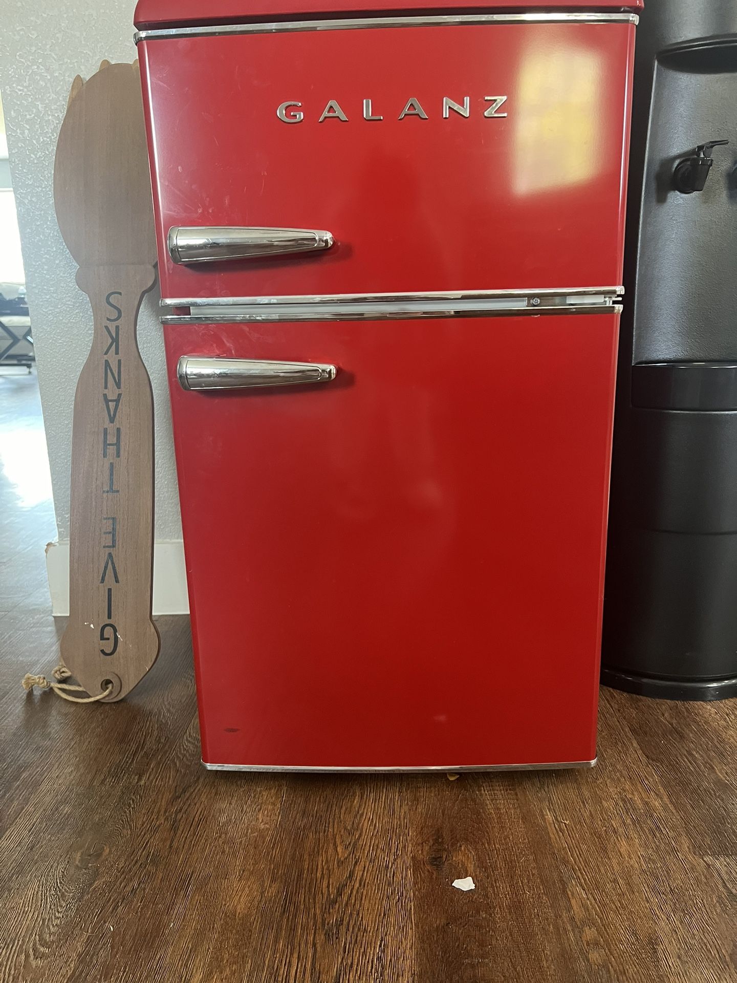 Galanz Red Mini Fridge And Microwave 