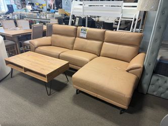 Leather reclining sectional! Easy Financing!💙✨ Sale! 💜