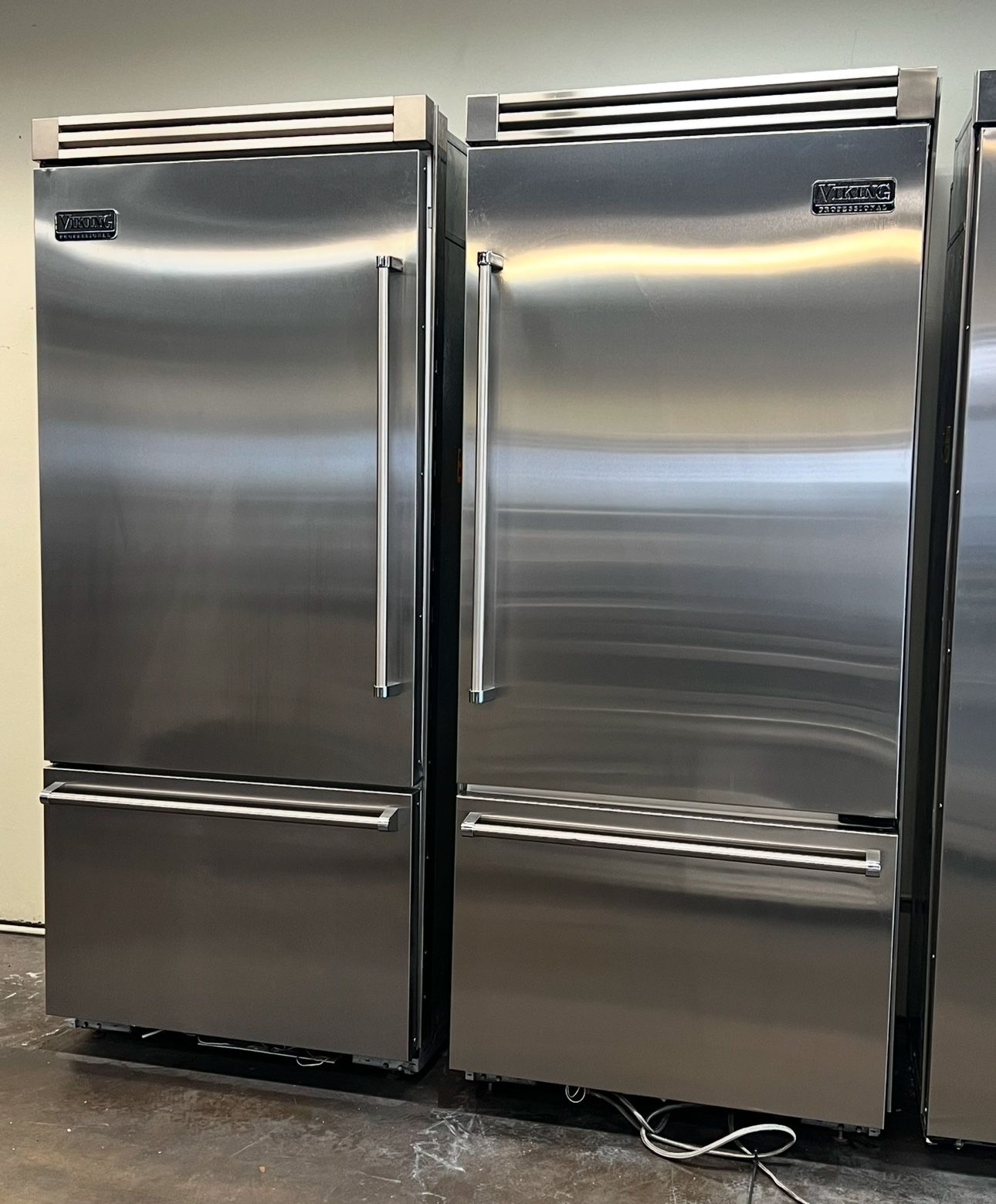 Viking 72”Wide Built In Stainless Steel Bottom Freezer Set