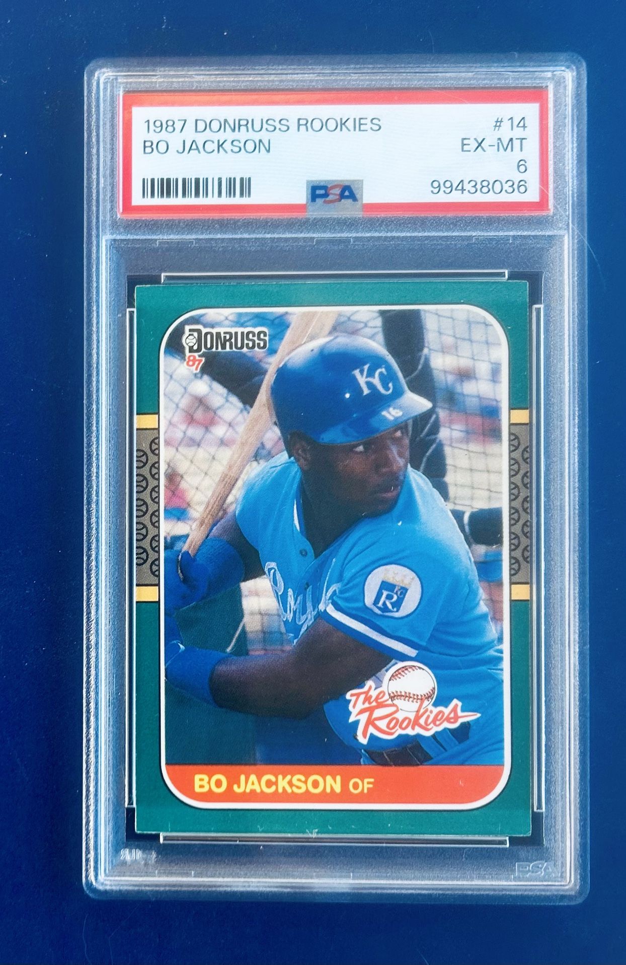 1987 Donruss Bo Jackson Rookie Baseball Card Graded PSA 6