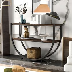 Tzou Industrial Demilune Console Table