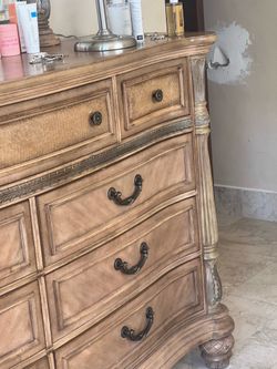 Wood dresser with mirror  good condition