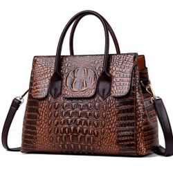 Women Fashion Crocodile Skin Bag 