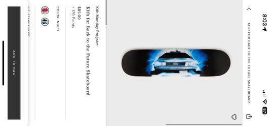 Kith Back To The Future Skateboard