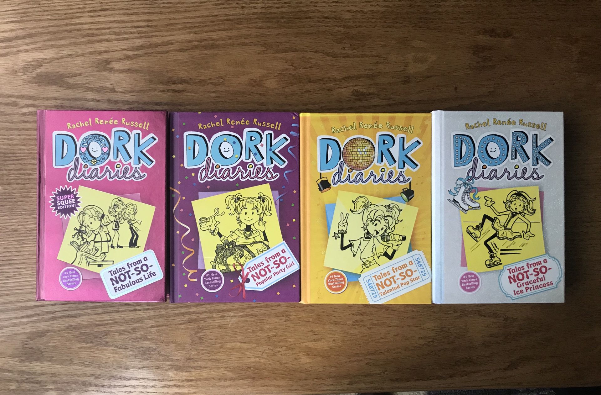 Dork Diaries books 1-4, printer ink...6 barely used, 2 new