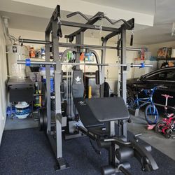 Smith Machine 2001 | Multi-Use Adj Bench | Gym Equipment | Fitness | Squat Rack | Excercise |🔴WEIGHTS AND BARBELL SOLD SEPARATELY 🔴 FREE DELIVERY 🚚