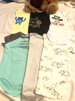 Baby boy onesie size six month