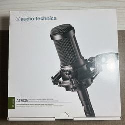 Audio Technica AT2035 Mic, Mic Pop, Mic Stand, And XLR Cable Barely Used