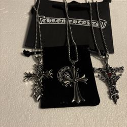Gothic Punk Cross Necklace Stainless Steel Lot