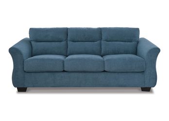Ashley Brand New Blue fabric 3 seater sofa with Cover