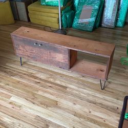 Mid Century Reclaimed Wood Sideboard, TV Stand, Media Cabinet