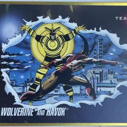 Wolverine VS Havok Trading Card 1990