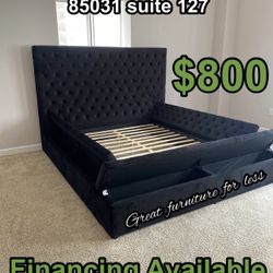 Queen Size Bed Frame With Storage Brand New