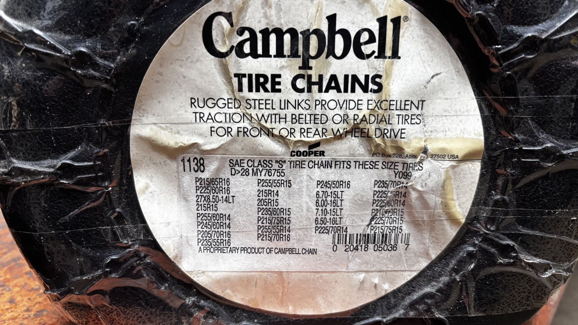 Snow chains for tires