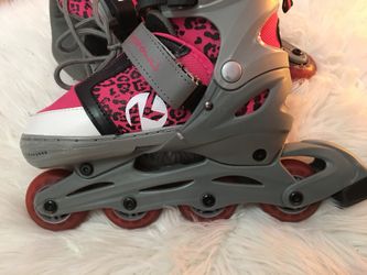 Adjustable in line skates.