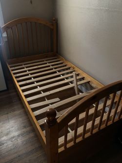 Two twin size beds