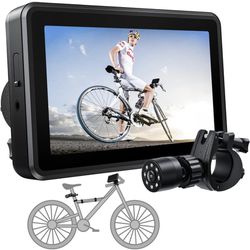 Bike Rear View Camera 4.3'' HD Night Vision Function, 145° Wide Angle View,