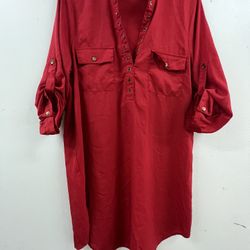 Shirt Dress Red 