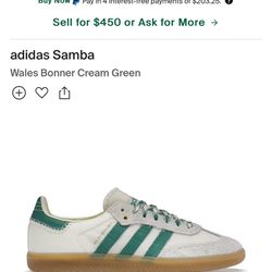 Adidas Samba- Wales Bonner Cream Green