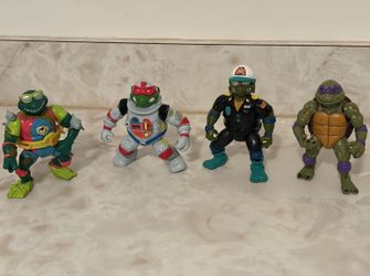 Lot of 4 Vintage 1(contact info removed) TMNT Teenage Mutant Ninja Turtles Action Figures Toys