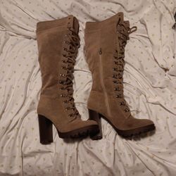 Lace Up Heel Boots 