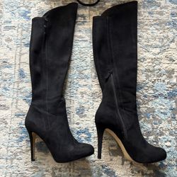 Guess Over the Knee Enesta 2 Boots Black Size 6.5
