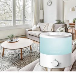 MegaWise Ultrasonic Cool Mist Humidifier 1.5L Capacity, Whisper-Quiet Operation, 7”.5x7”.5