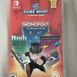 Game Night Monopoly, Risk, And Trivial Pursuit For Nintendo Switch Brand New 