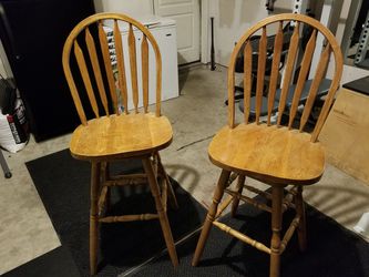 Swivel chair wooden bar stools