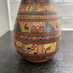 Colorful Clay Vase