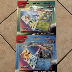 Prismatic Evolutions Tech Sticker Collection [Glaceon] And [Leafeon]