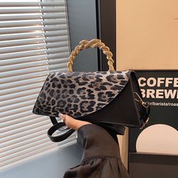 European And American Cross-Border High-End Women‘S Bag New Fashion Leopard Personality Handbag Internet Celebrity Bags Single-Shoulder Crossbody Bag