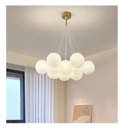 New Modern Glass Bubble Gold Chandelier