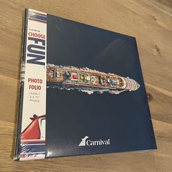 Carnival Cruise Photo Folio Album Holds 2 8”x10” Photos BRAND NEW SEALED