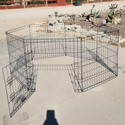 24" METAL DOG PLAYPEN/ DOG FENCE, 7 PANELS
