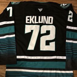 San José Sharks Cali Fin Jersey Black Eklund 