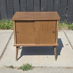 Vintage Midcentury Sliding Door Cabinet