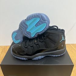 Air Jordan 11 Retro Black/Gamma Blue-Black 378038-047 Size 7Y/8.5 Womens Brand New 