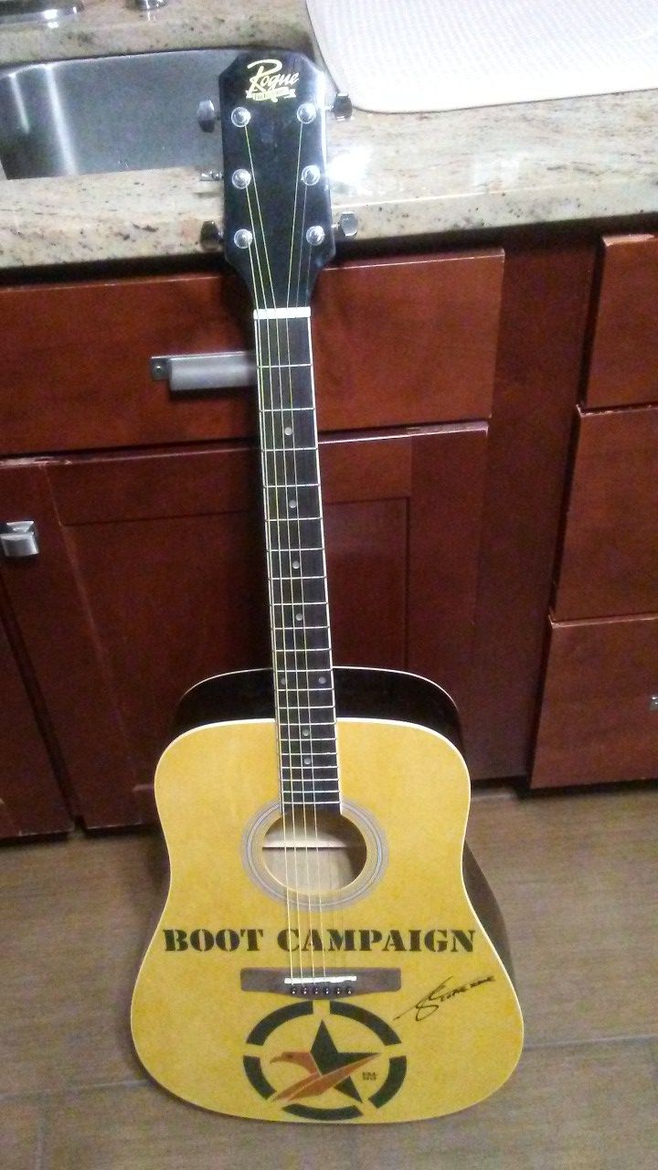 Guitar autographed by Chase Rice