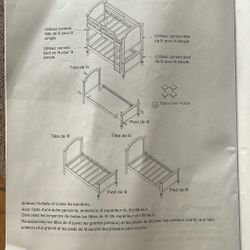 Twin Over Twin Bunk Bed with storage shelves 
