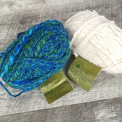 Lot of 2 Vintage Sears Designer 100% Wool Yarn Thick Thin